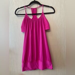 Lululemon Athletica Pink Built-In Bra Tank Top Size 8